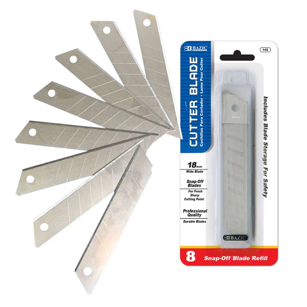 Bazic 18mm Cutter Blade W/Tube 8/PK 1CT (C24) product image